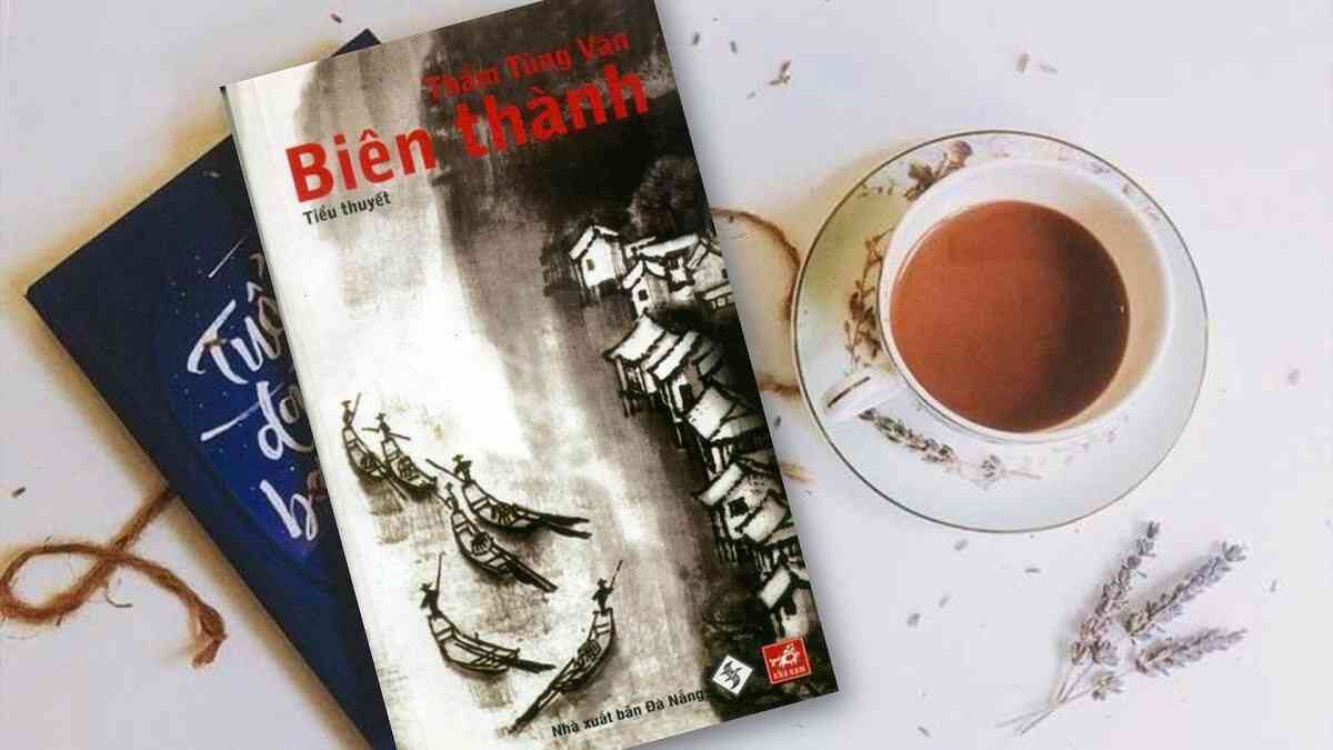 alt: Bìa sách Biên Thành với hình ảnh dòng sông và cây cầu